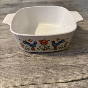 Vintage corningware country festival casserole dish